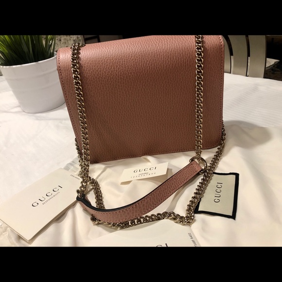 Gucci Dollar Calf Soft Pink Handbag 510304 - Picture 13 of 16